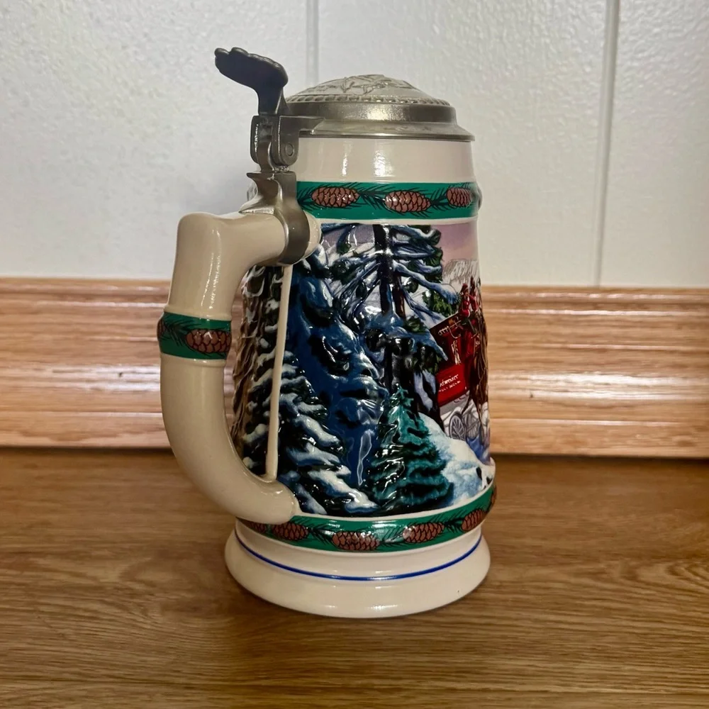 1993 Budweiser Holiday Stein SPECIAL DELIVERY Signature Edition Lidded CS1912S